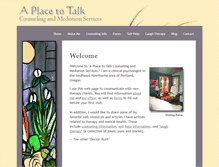 Tablet Screenshot of aplace2talk.com